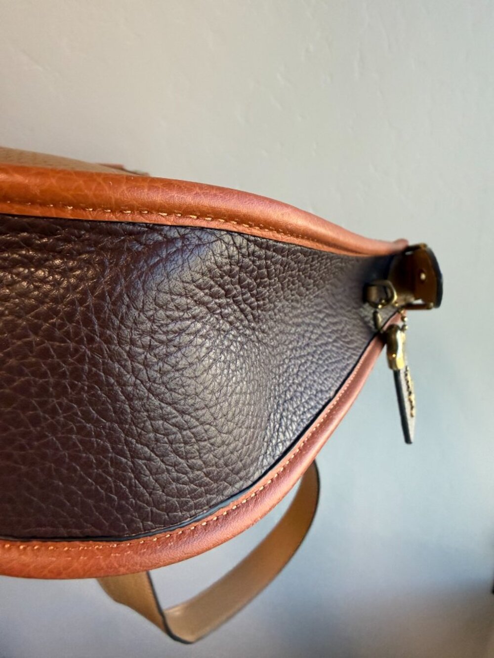 COACH "Emery" Pebble Leather Color Block Adjustable Shoulder/Crossbody Bag - Picture 13 of 15